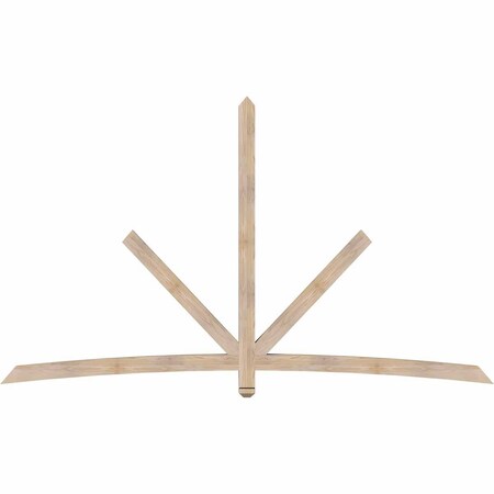 Ekena Millwork Alberta Smooth Timber Gable Bracket, Douglas Fir, 108"W x 63"H x 3 1/2"D x 3 1/2"F, 14/12 Pitch GBW108X63X0404ALB00SDF